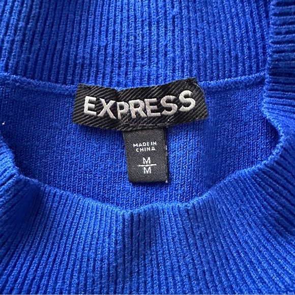 Express Blue Mock Neck Tank - Picture 5 of 7